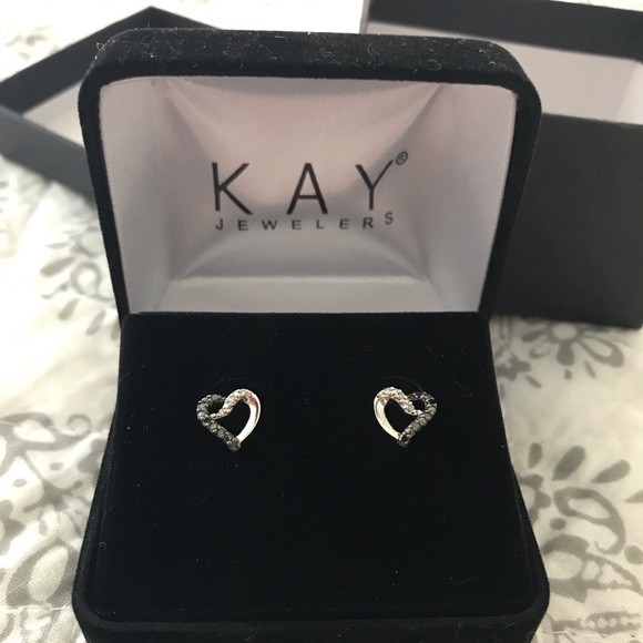 Kay Jewelers Jewelry - Heart Diamond Earrings